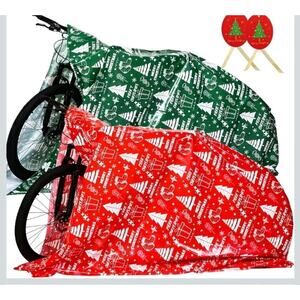 Large Christmas Gift Bags 56”x36” 2 Pcs Plastic Gift Wrapping Paper s37